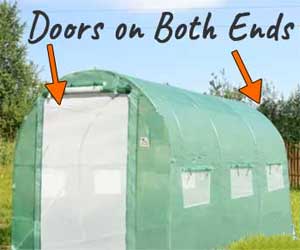 Portable Walk-in Hoop House with Doors on Both Ends